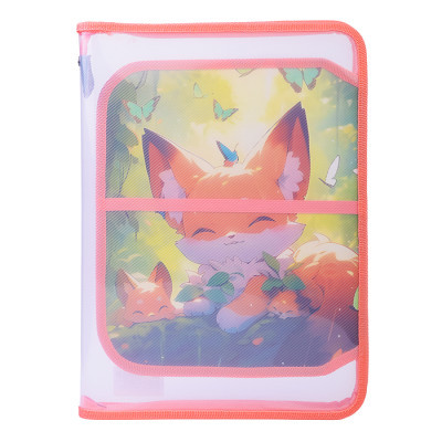 Папка А5 для тетрадей, молния сверху, пластиковая "Лисята в лесу 2024", Пчёлка/ПМ-А5-29 (50) Папка А5 для тетрадей, молния сверху, пластиковая "Лисята в лесу 2024", Пчёлка/ПМ-А5-29 (50)