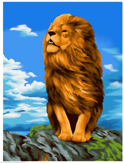 Картон "Русская живопись" KT069 Львиная грива 30х40