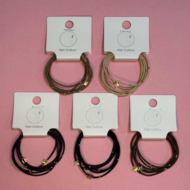 Набор резинок для волос, 2шт х 3шт, тонкие с декором, Магистр/MAGg-HBбоч-003