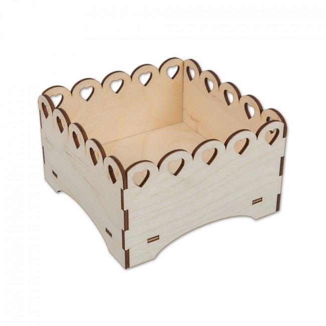 Заготовка 15 х 15 х 9см для декорирования "Конфетница", фанера, Mr. Carving/ВД-242