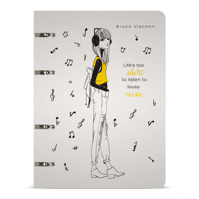 Тетрадь А5 80л линия "Меломанка", со сменным блоком, на кольцах, BV/7-80-632/06 (16)