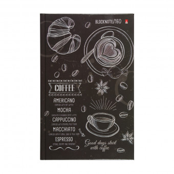 Блокнот-престиж А5 160л клетка "Caffe nero", сшивка, BV/3-160-074/28 (16)