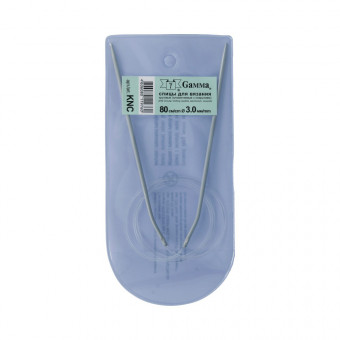 Спицы GAMMA круговые KNC алюминий d3.0мм 80 см 1 шт с покрытием KNC Спицы GAMMA круговые KNC алюминий d3.0мм 80 см 1 шт с покрытием KNC