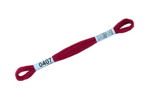 Нитки для вышивания 8 м 100% хлопок, мулине, бордовый, Gamma/0407