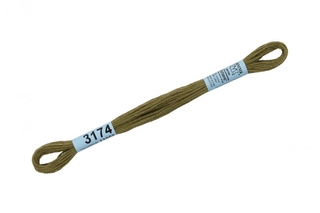 Нитки для вышивания "Gamma" мулине ( 3173-6115 ) 100% хлопок 8 м №3174 хаки Нитки для вышивания "Gamma" мулине ( 3173-6115 ) 100% хлопок 8 м №3174 хаки