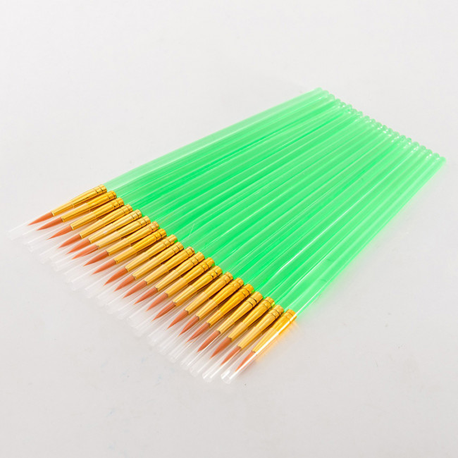 Кисть №3 нейлон, круглая, пластиковая ручка, ROYAL ART/RA7613 (25)