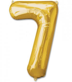 Шар ЦИФРА 7 17" золотой 43 см