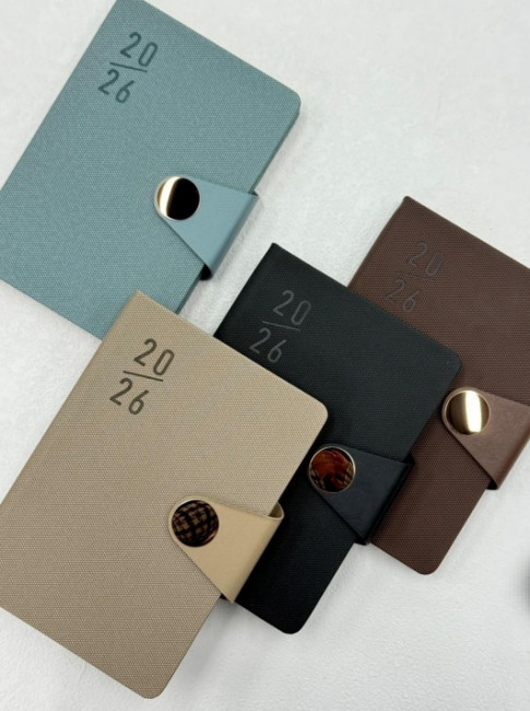 Ежедневник датированный 2026г А5 168л, линия, цвет ассорти, Dicai/2026-726