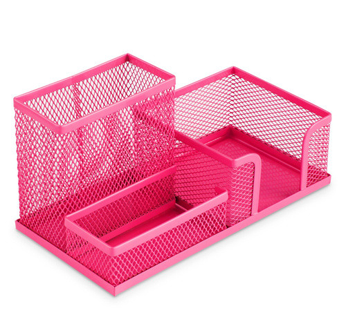 Подставка для канцелярских мелочей 3 отд., металлическая, розовая, WENZER OFFiCE /9058-С Подставка для канцелярских мелочей 3 отд., металлическая, розовая, WENZER OFFiCE /9058-С