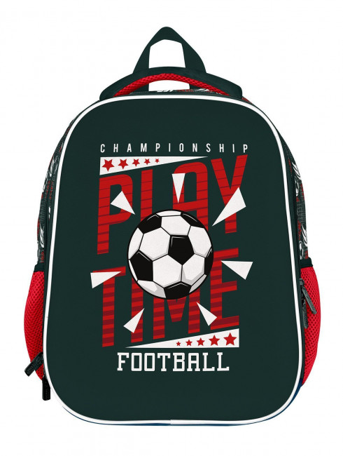 Рюкзак Schoolformat ERGONOMIC LIGHT 2 PLAY TIME 21 л т.-зел. 38х29х19 жестк. каркас 2 отд. молния д/мальчиков