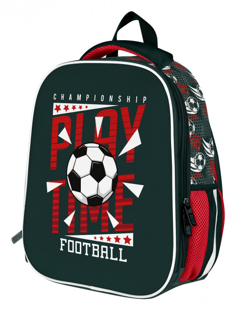 Рюкзак Schoolformat ERGONOMIC LIGHT 2 PLAY TIME 21 л т.-зел. 38х29х19 жестк. каркас 2 отд. молния д/мальчиков