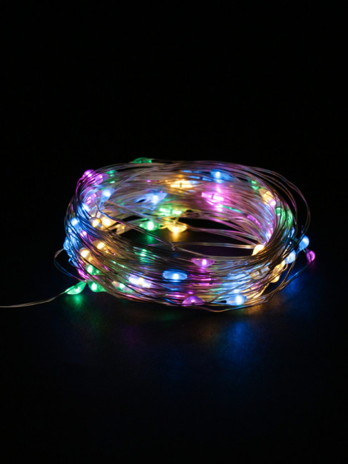 Гирлянда проволока 10 м, светодиодная, 100 разноцветных ламп MILAND/НУ-3008 Гирлянда проволока 10 м, светодиодная, 100 разноцветных ламп MILAND/НУ-3008