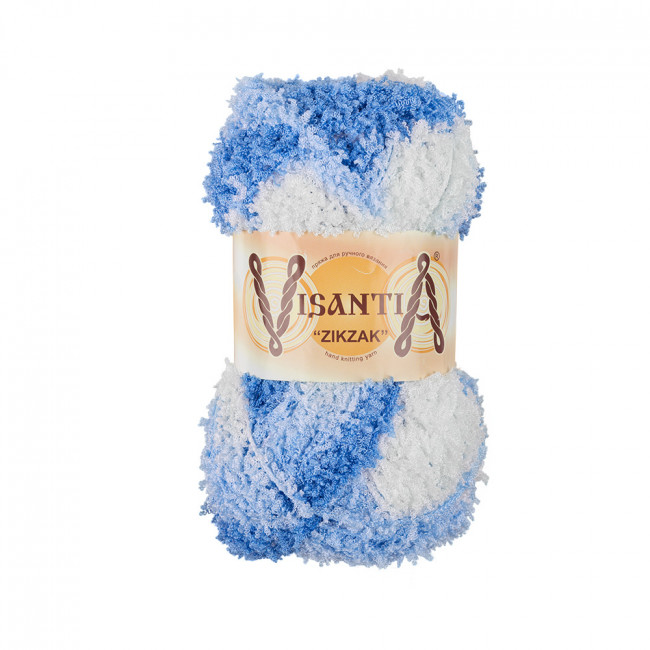 Пряжа VISANTIA "ZIKZAK"   100% полиэстер   . х  100 г  100 м ± 3 м №3327 бл.голубой-голубой "ZIKZAK"