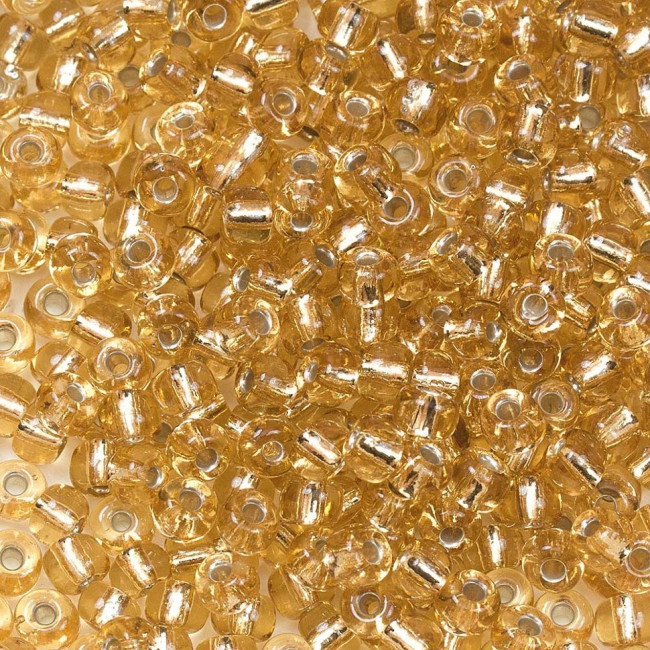 Бисер "ASMAR" размер №12, вес: 450 г, золотистый, внутреннее серебрение
