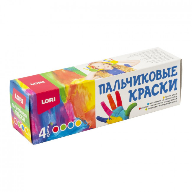 Пальчиковые краски 4 цв. по 40 мл. LORI/Пкр-005 (12) Пальчиковые краски 4 цв. по 40 мл. LORI/Пкр-005 (12)