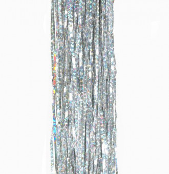 Дождик 1м из фольги голография серебро, 10шт, Микрос/ч10955