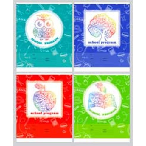 Тетрадь ученическая 24л. в одну линию "Учись учиться! Зарядка для глаз" (ассорти) (25/150)