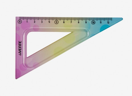 Угольник"deVENTE. Rainbow Flex" гибкий 30°/12 см, полупрозрачный радужный, в блистерной упаковке(24)