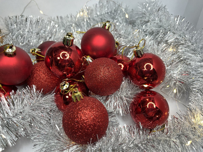 Набор Ёлочных шаров, красный, Jevelry/SV-502