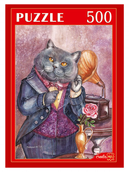 Пазлы 500 элементов "Кот с граммофоном", Рыжий Кот/ХП500-5883 (10) Пазлы 500 элементов "Кот с граммофоном", Рыжий Кот/ХП500-5883 (10)
