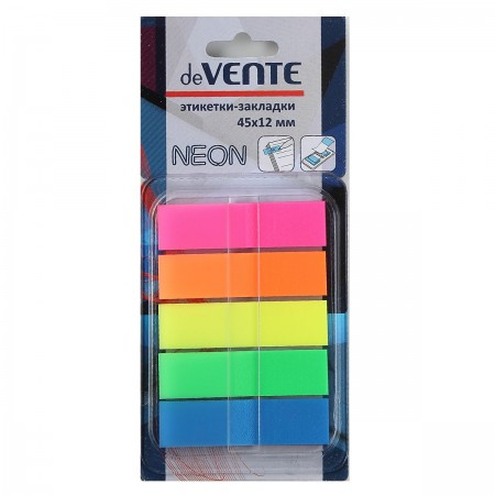 Набор самоклеящихся этикеток-закладок 12*45 5цв*30л, пластиковые, Z-сложение, deVENTE/2011315 (24) Набор самоклеящихся этикеток-закладок 12*45 5цв*30л, пластиковые, Z-сложение, deVENTE/2011315 (24)