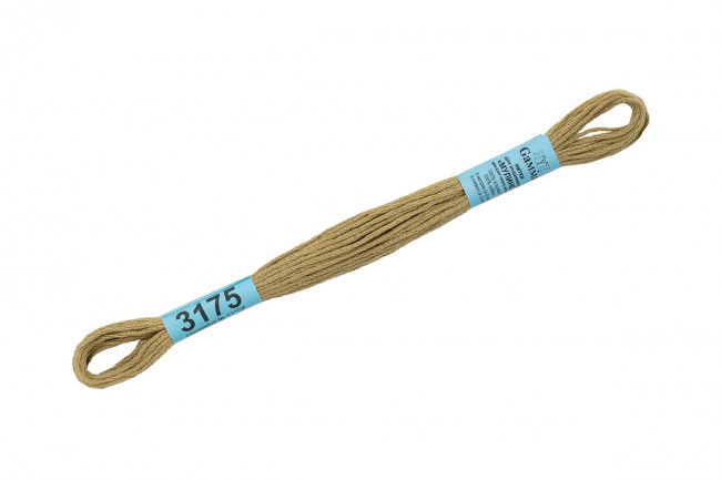 Нитки для вышивания "Gamma"    мулине  ( 3173-6115 )  100% хлопок     8 м №3175 серо-бежевый