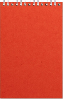 Блокнот А5 60л клетка "Office" на гребне, оранжевый, BV/61366 (32)