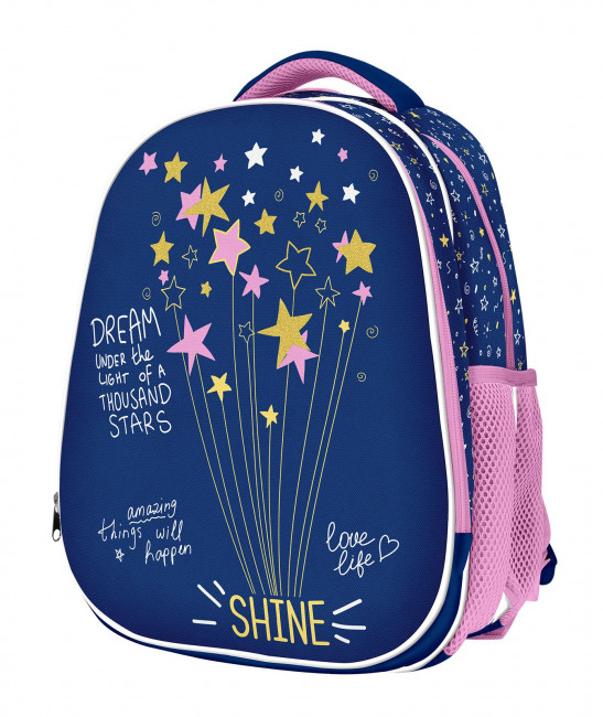 Рюкзак Schoolformat ERGONOMIC LIGHT 2 SHINE BRIGHT 21 л синий 38х29х19 жестк. каркас 2 отд. молния д/девочек Рюкзак Schoolformat ERGONOMIC LIGHT 2 SHINE BRIGHT 21 л синий 38х29х19 жестк. каркас 2 отд. молния д/девочек