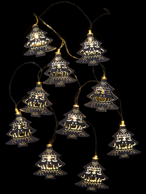 Гирлянда с насадками Ёлочки 1,6 м 10 фигур работает от батареек 2*АА MILAND/ГН-0030 Гирлянда с насадками Ёлочки 1,6 м 10 фигур работает от батареек 2*АА MILAND/ГН-0030