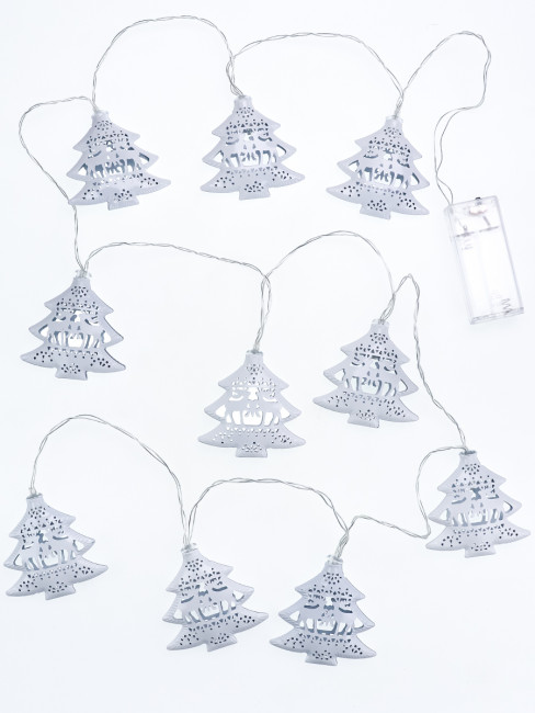 Гирлянда с насадками Ёлочки 1,6 м 10 фигур работает от батареек 2*АА MILAND/ГН-0030 Гирлянда с насадками Ёлочки 1,6 м 10 фигур работает от батареек 2*АА MILAND/ГН-0030