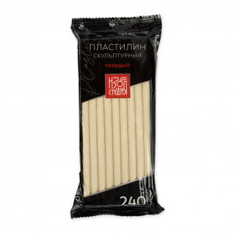 Пластилин 240г №2 белый твердый скульптурный "Изостудия", Аква-колор/IZO-SP-240 №2 (5)
