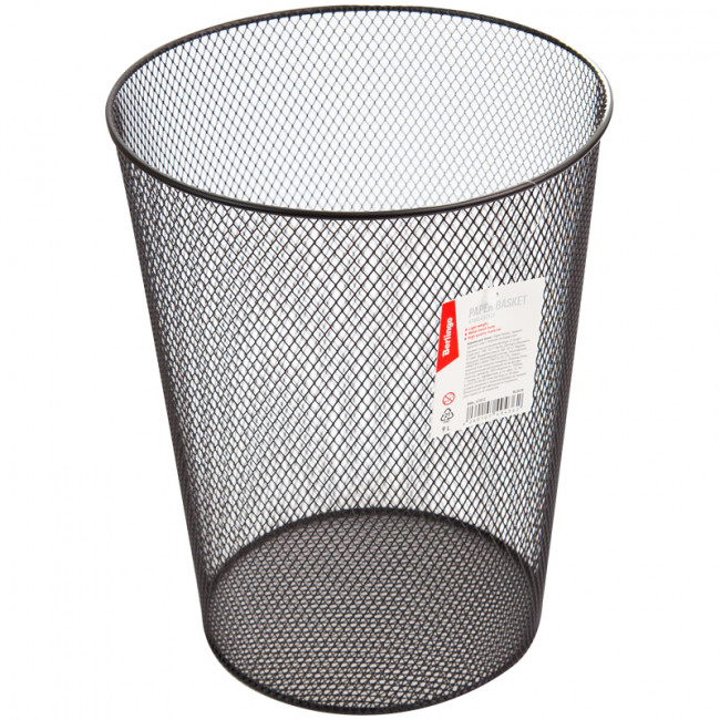 Корзина для бумаг Berlingo "Steel&Style", 09л, сетчатая, металлическая, черная Корзина для бумаг Berlingo "Steel&Style", 09л, сетчатая, металлическая, черная