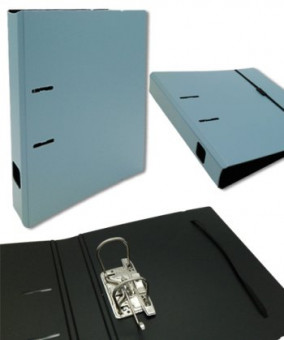 Регистратор 5,0 см.PVC   INTELLIGENT  DE-478 Голубой, пластик, с резинкой (1/25/50)