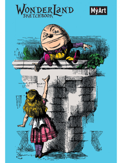 Скетчбук "Wonderland sketchbook.Шалтай-болтай" MyArt. Формат: 116х180х15 128стр, Проф-Пресс