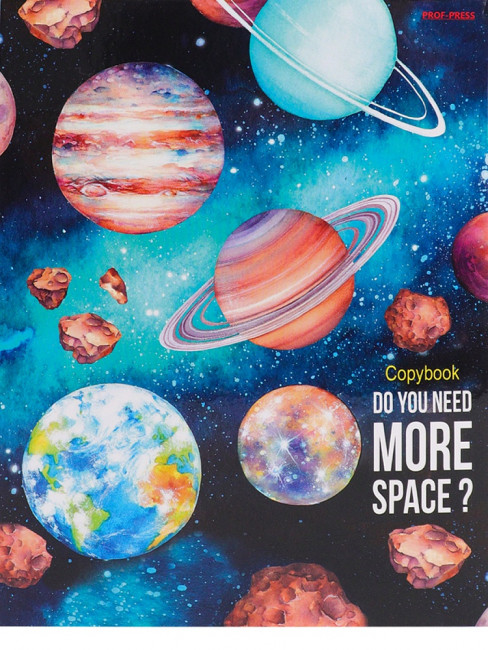 Тетрадь А5+ 160 клетка "Захватывающий космос-3", на кольцах, Prof-Press/Т160-3597