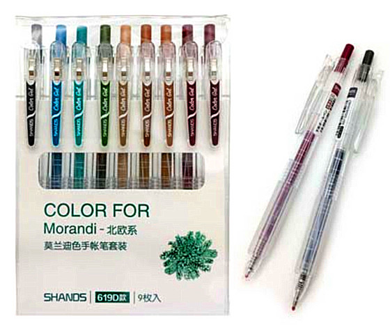 Набор ручек гелевых, 0.5мм 9цв CD-294 S619-D автоматические "Shands" . Intelligent (1/6/128) Набор ручек гелевых, 0.5мм 9цв CD-294 S619-D автоматические "Shands" . Intelligent (1/6/128)