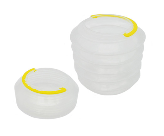 Ведерко для мытья кистей WGWZ-14 пластиковое складное прозрачное 11см, с ручкой, с губкой в комплекте (1/300)