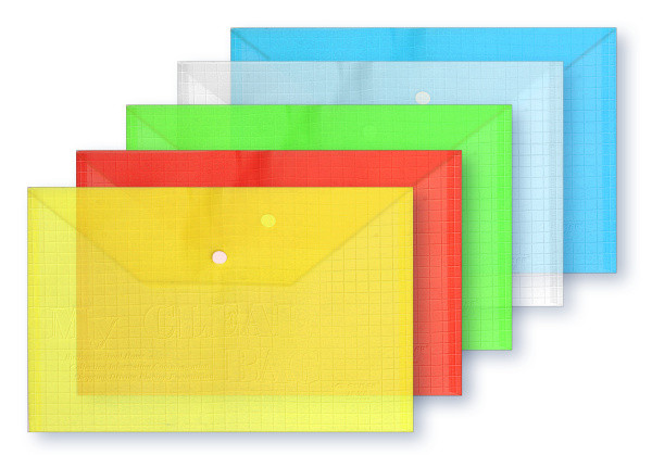 Папка-конверт А4 на кнопке, прозрачная в клетку, Asmar (12) Папка-конверт А4 на кнопке, прозрачная в клетку, Asmar (12)