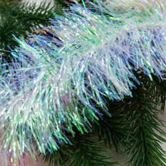 Мишура 9 см белая перламутровая 2 м ч47711