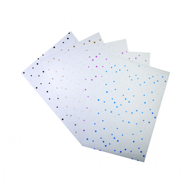 Декоративная калька А4 5цв 10л "Горошек", BV/11-410-285 Декоративная калька А4 5цв 10л "Горошек", BV/11-410-285