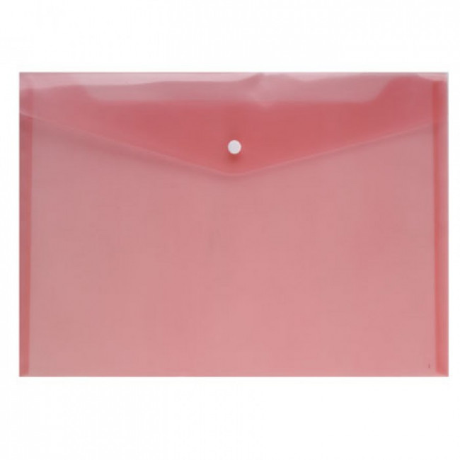 Папка-конверт на кноп А4 (240*335мм) 0,12мм Attomex 3071401 прозр красная (20/120)