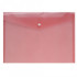 Папка-конверт на кноп А4 (240*335мм) 0,12мм Attomex 3071401 прозр красная (20/120)