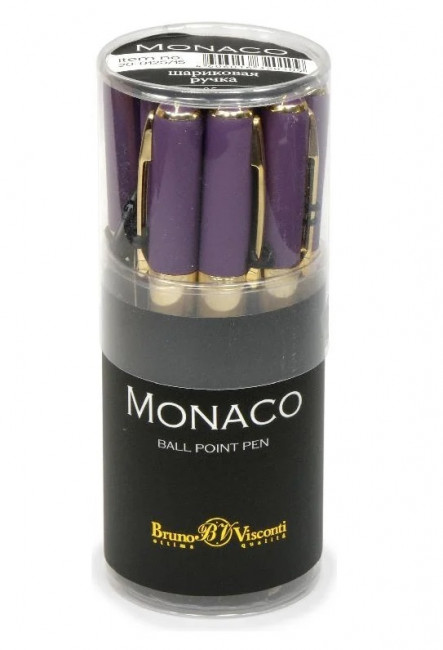 Ручка шариковая 0,5мм синяя «Monaco», виноградный корпус, BV/20-0125/15 (12)
