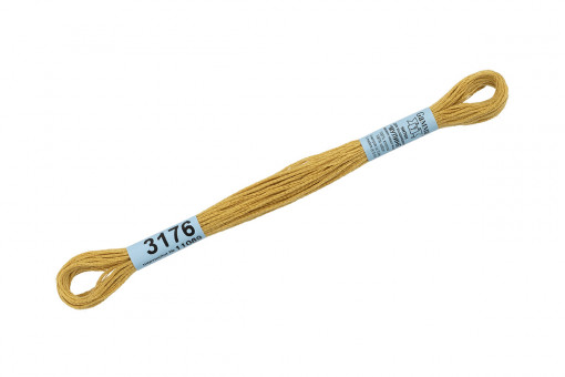 Нитки для вышивания "Gamma"    мулине  ( 3173-6115 )  100% хлопок     8 м №3176 оливковый