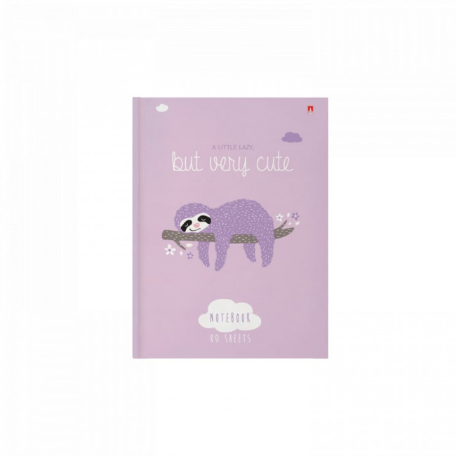 Блокнот А6 80л клетка "Карибский ленивец", твёрдая обложка, BV/3-80-005/33 (24)