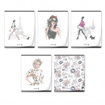 Тетрадь 80 клетка "Парижанка" скрепка, Светоч/Т63_01106 (10)