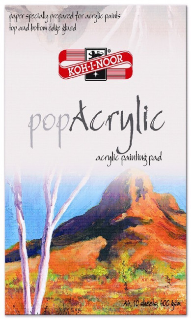 Бумага А4 10л 400г/м2  для акриловых красок, склейка Hardtmuth Koh-I-Noor/9920021001SF