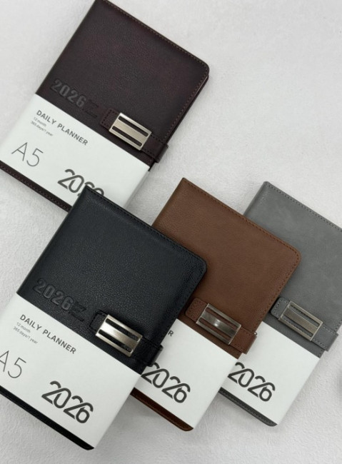 Ежедневник датированный 2026г А5 168л, линия, цвет ассорти, Dicai/2026-770