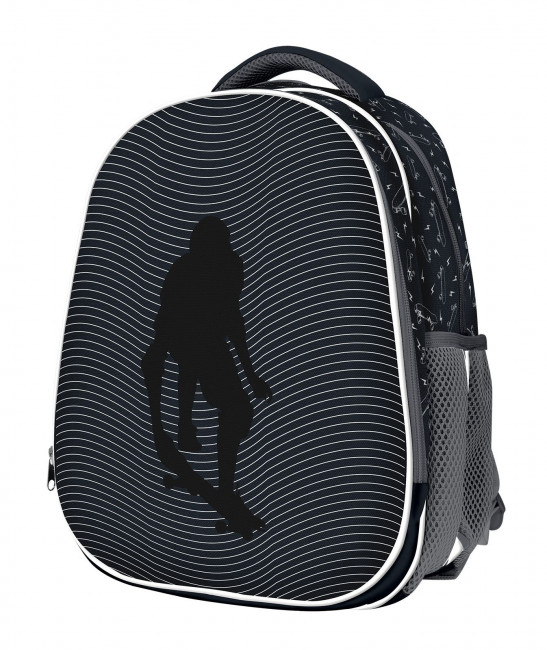 Рюкзак Schoolformat ERGONOMIC LIGHT 2 SKATE LIFE 21 л черн. 38х29х19 жестк. каркас 2 отд. молния д/мальчиков