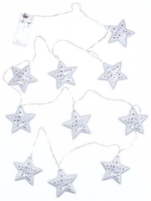 Гирлянда с насадками Звездочки 1,6 м 10 фигур работает от батареек 2*АА MILAND/ГН-0031 Гирлянда с насадками Звездочки 1,6 м 10 фигур работает от батареек 2*АА MILAND/ГН-0031